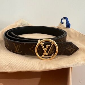 Louis Vuitton Signature Brown and Gold Belt